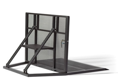 Black Music Stand Crowd Control Barriers 1.1x1.1 Meter Support Tube 25x50mm
