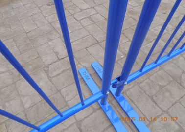 Portable Crowd Control Barriers South Africa With Blue Color Coated Flat Leg
