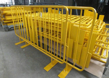 Retractable Steel Barricades Crowd Control / Metal Pedestrian Barriers For Road Safe