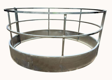 Galvanized Cattle Round Hay Feeder with Roof With Size 1.5X2.0Meter Have 8 Feed Place