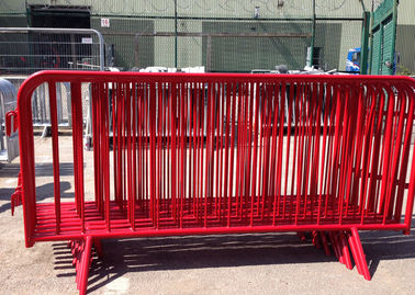 Crowd Control Metal Pedestrian Barriers Electrostatic Coating For Concert
