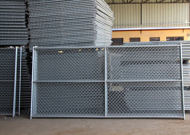 Anti - Aging Property Steel Temporary Fencing , Portable Temporary Chain Link Fence