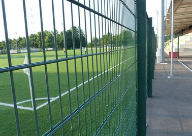 Green Powder Coated Double Wire Mesh Fence / Welded Wire Mesh Panels 200 X 50 MM