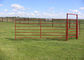 Red Power Coated Corral Fence Panel Vertical Post 50X50MM  With Panel Size  6FT x 12 ft