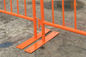 Orange Portable Crowd Control Barriers Security Temporary Road Barriers