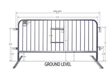 High Performance Crowd Control Barriers , Steel Traffic Barrier ISO Approved