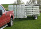 Green Pvc Coated Cattle Yard Panels 38MM Out Frame Pipe With 6 Rail