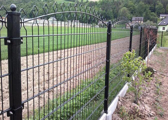 656 / 868 Double Wire Mesh Fence , Wire Fence Gate Round Post 50MM